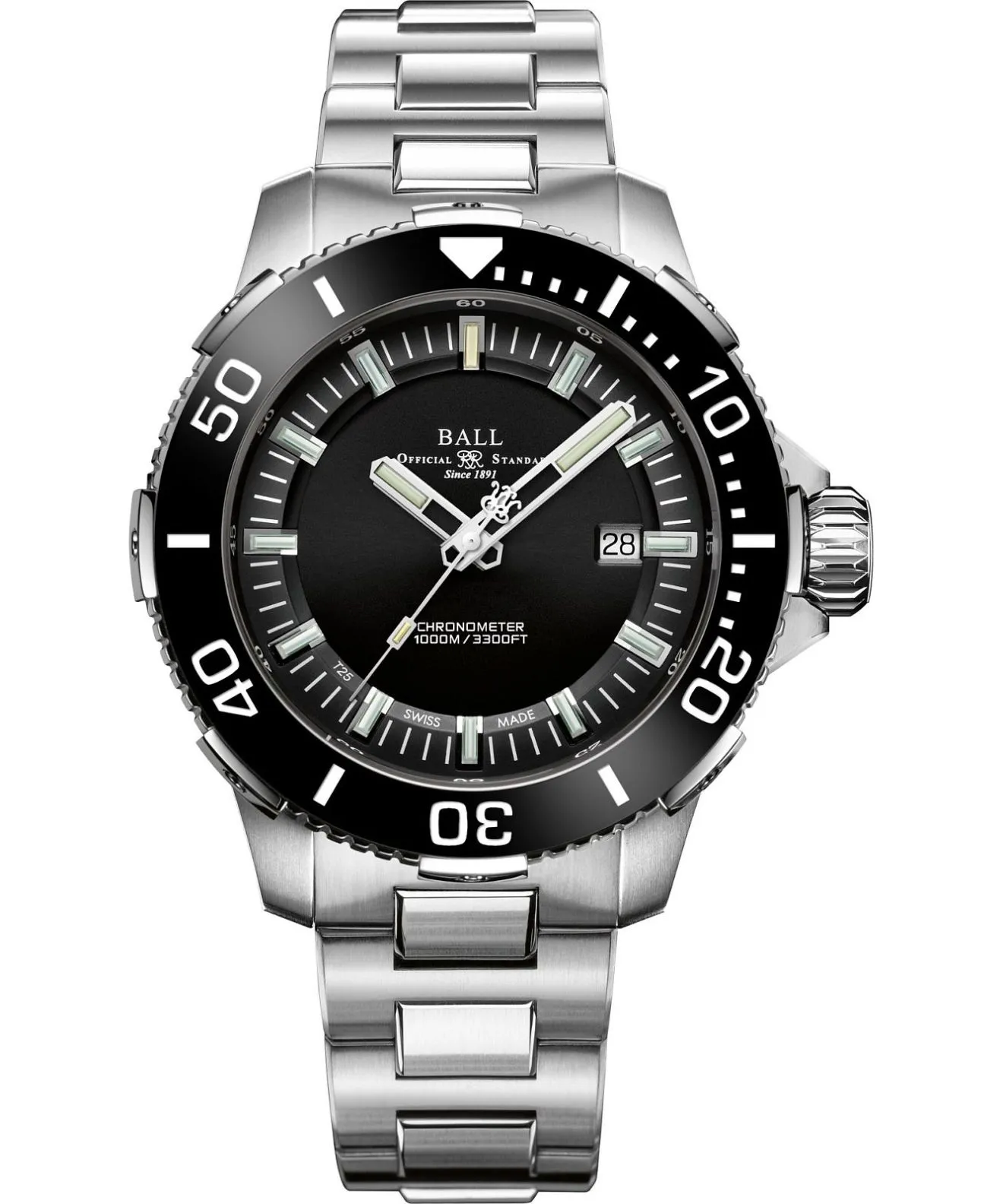 Годинник Чоловічий Ball Engineer Hydrocarbon DeepQUEST Ceramic DM3002A-S3CJ-BK