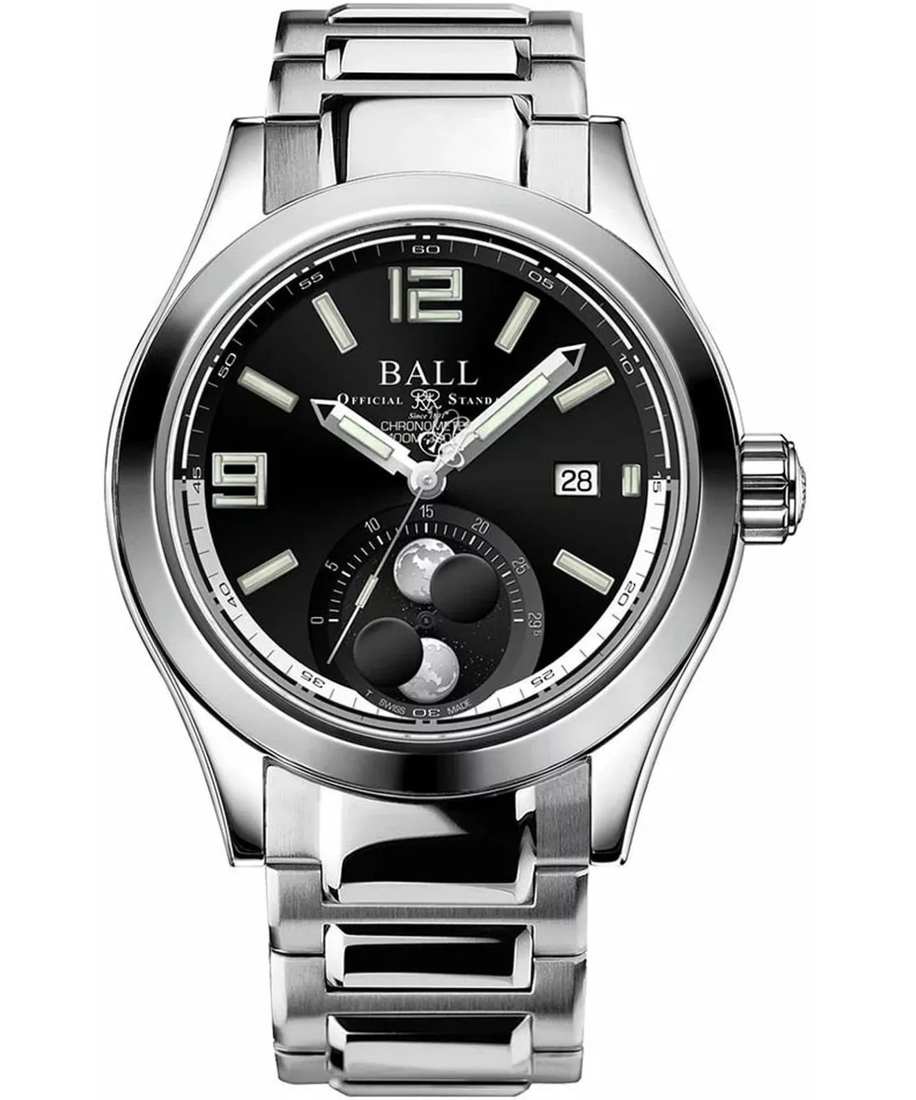 Годинник Чоловічий Ball Engineer II Moon Phase Automatic Chronometer Limited Edition NM2028C-S45C-BK