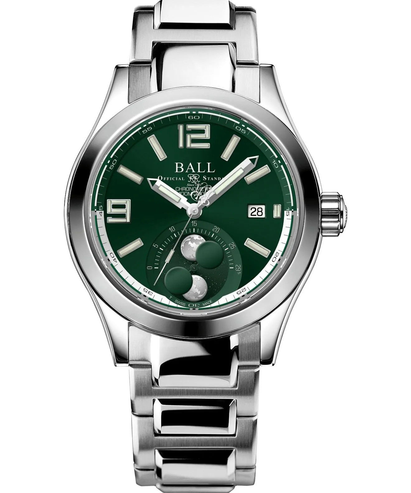 Годинник Чоловічий Ball Engineer II Moon Phase Automatic Chronometer Limited Edition NM2282C-S1C-GR
