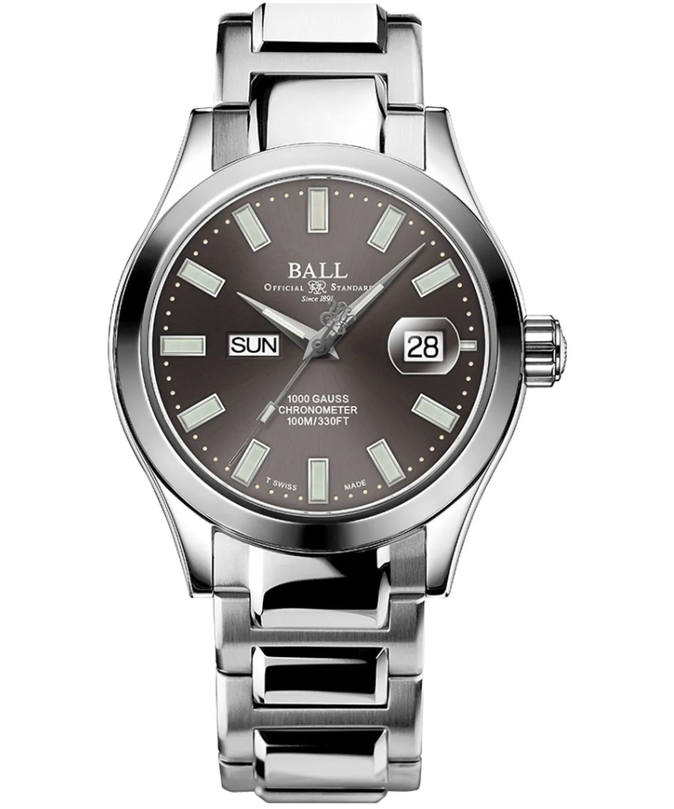 Годинник Чоловічий Ball Engineer III Marvelight Chronometer Day-Date Automatic Limited Edition NM9036C-S1C-GY