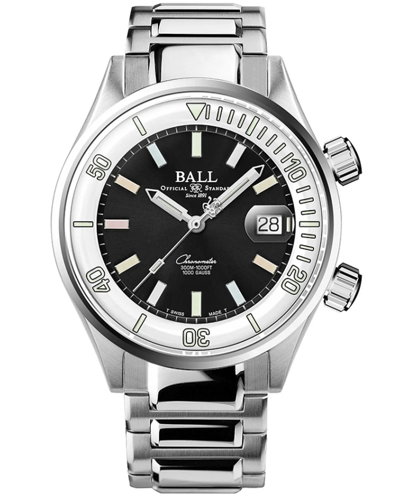 Годинник Чоловічий Ball Engineer Master II Diver Chronometer Automatic Limited Edition DM2280A-S5C-BKWHR
