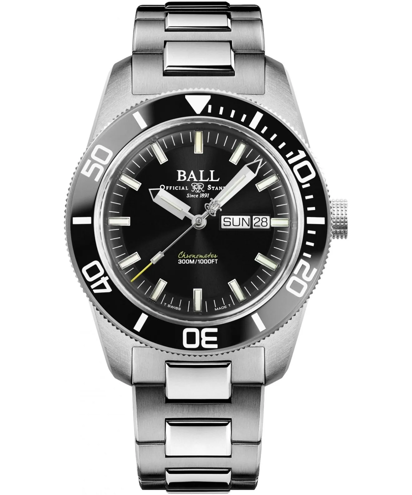 Годинник Чоловічий Ball Engineer Master II Skindiver Heritage Automatic Chronometer DM3308A-SC-BK
