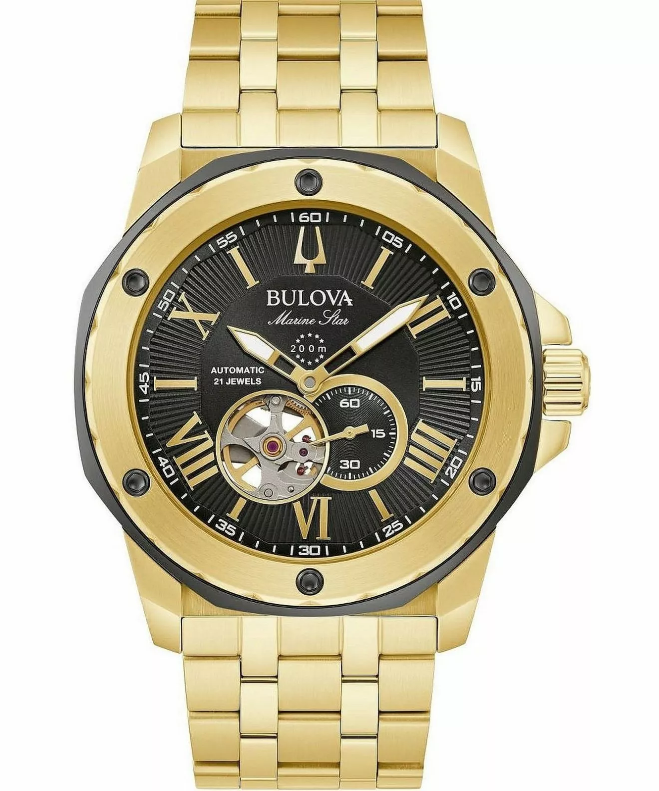 Годинник Чоловічий Bulova Marine Star Open Heart Automatic 98A273