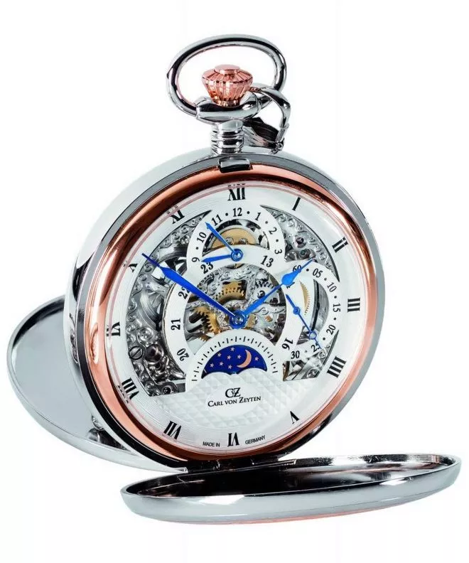 Годинник Чоловічий Carl von Zeyten Alb Pocket Skeleton Mechanical CVZ0040RSL