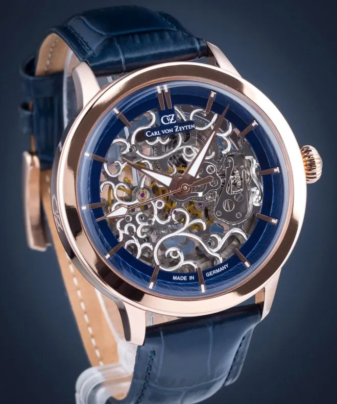 Годинник Чоловічий Carl von Zeyten Carl von Zeyten Triberg Skeleton Automatic CVZ0013RBL