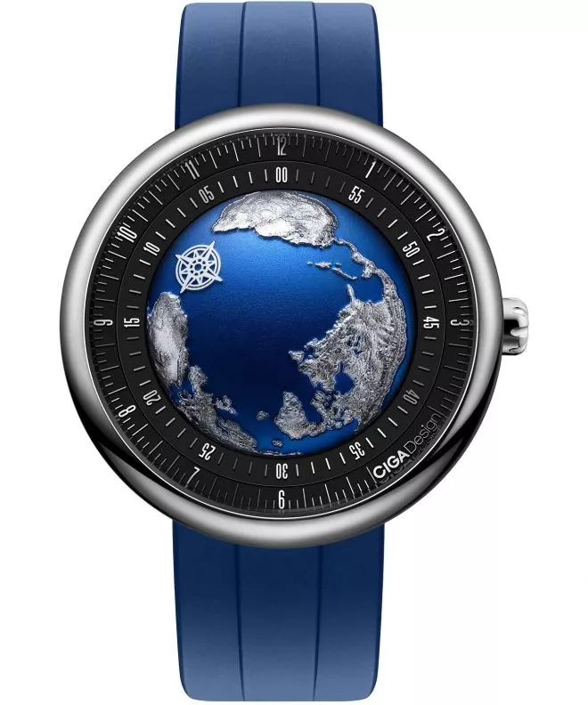 Годинник Чоловічий Ciga Design U Series Blue Planet II Atlantic Titanium Automatic GPHG 2021 U039-TU01-W6U