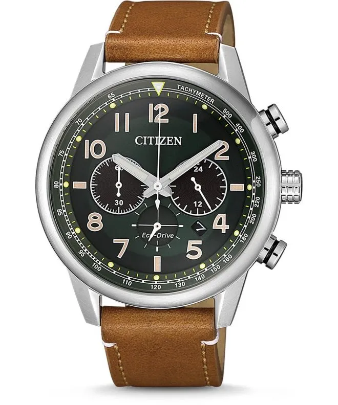 Годинник Чоловічий Citizen Leather Eco-Drive Chronograph CA4420-21X