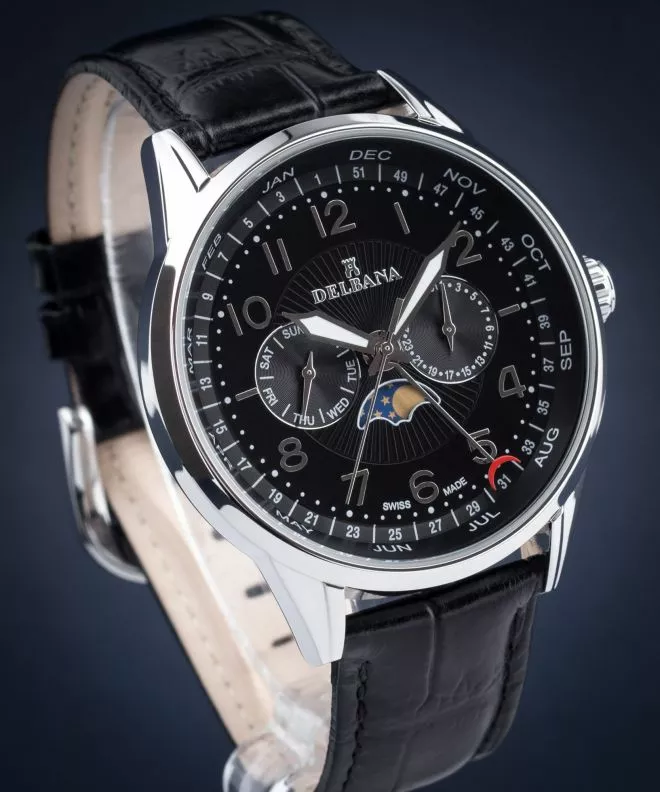 Годинник Чоловічий Delbana Retro Moonphase 41601.646.6.034