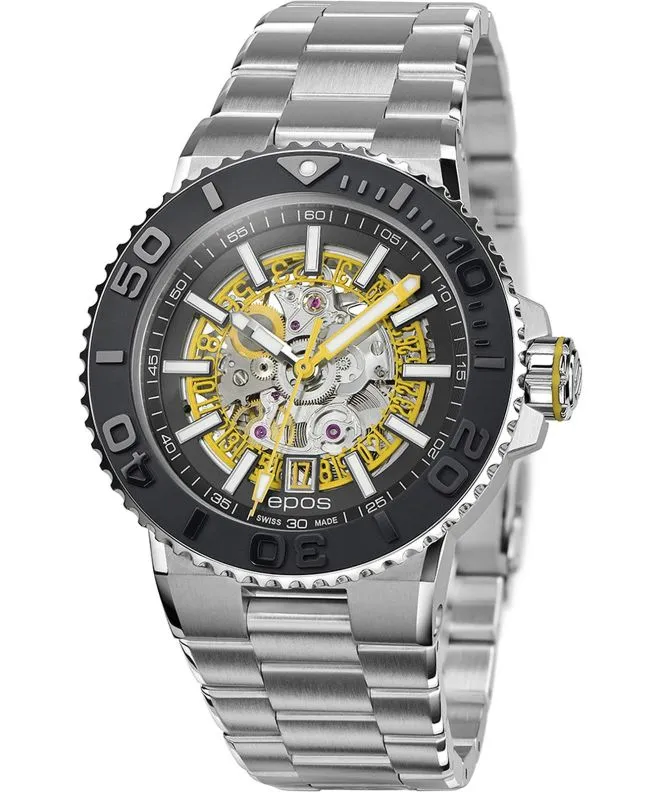 Годинник Чоловічий Epos Sportive Diver Skeleton Automatic 3441.135.20.15.30