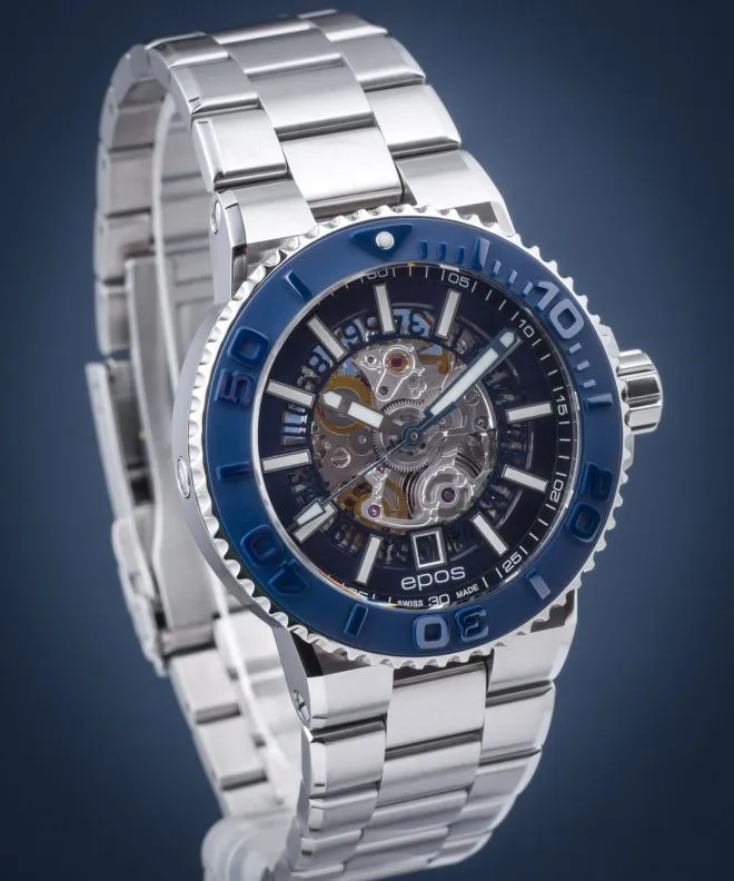Годинник Чоловічий Epos Sportive Diver Skeleton Automatic 3441.135.26.16.30