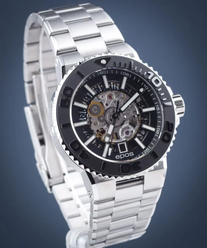 Годинник Чоловічий Epos Sportive Diver Skeleton Automatic 3441.135.25.15.30