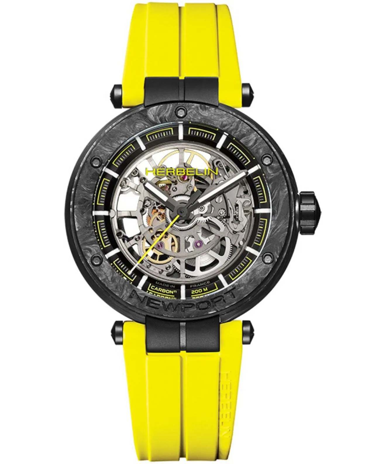 Годинник Чоловічий Herbelin Newport Carbon Skeleton Titanium Automatic Limited Edition 1888SQCTN14CY