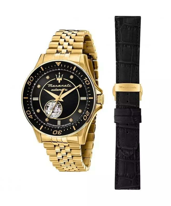 Годинник Чоловічий Maserati Sfida Open Heart Automatic SET R8823140012