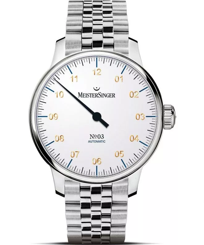 Годинник Чоловічий Meistersinger N°03 White Automatic AM901G_MGB20