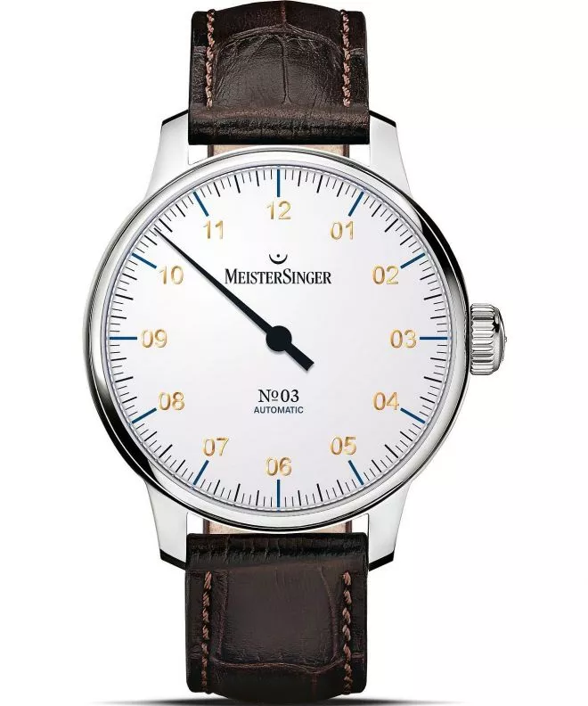Годинник Чоловічий Meistersinger N°03 White Automatic AM901G_SG02