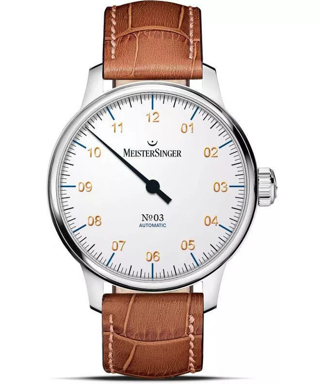 Годинник Чоловічий Meistersinger N°03 White Automatic AM901G_SG03