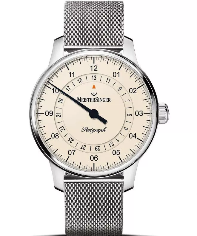 Годинник Чоловічий Meistersinger Perigraph - 38mm Ivory BM1103_MLN18
