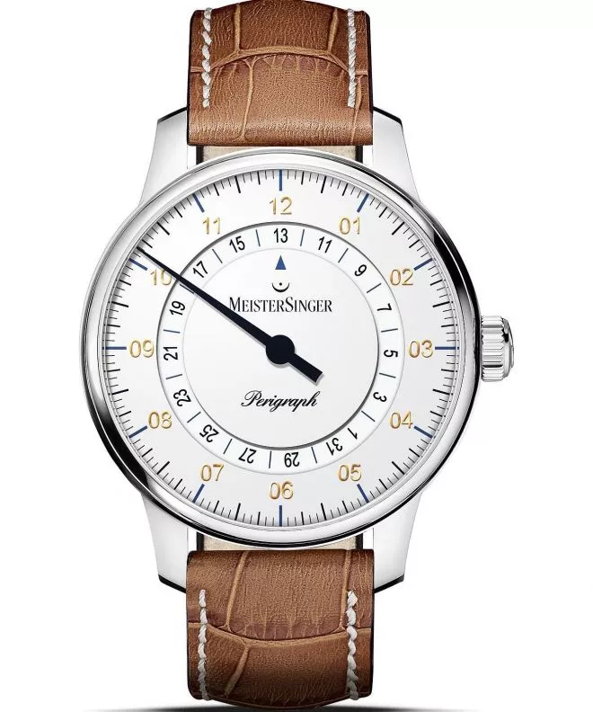 Годинник Чоловічий Meistersinger Perigraph - 38mm White BM1101G_SG013W