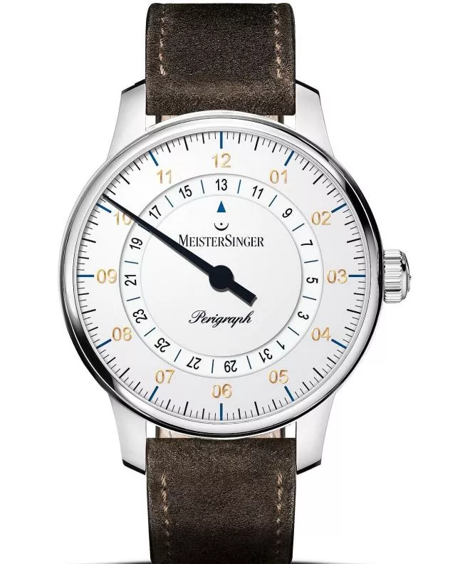 Годинник Чоловічий Meistersinger Perigraph - 38mm White BM1101G_SV12