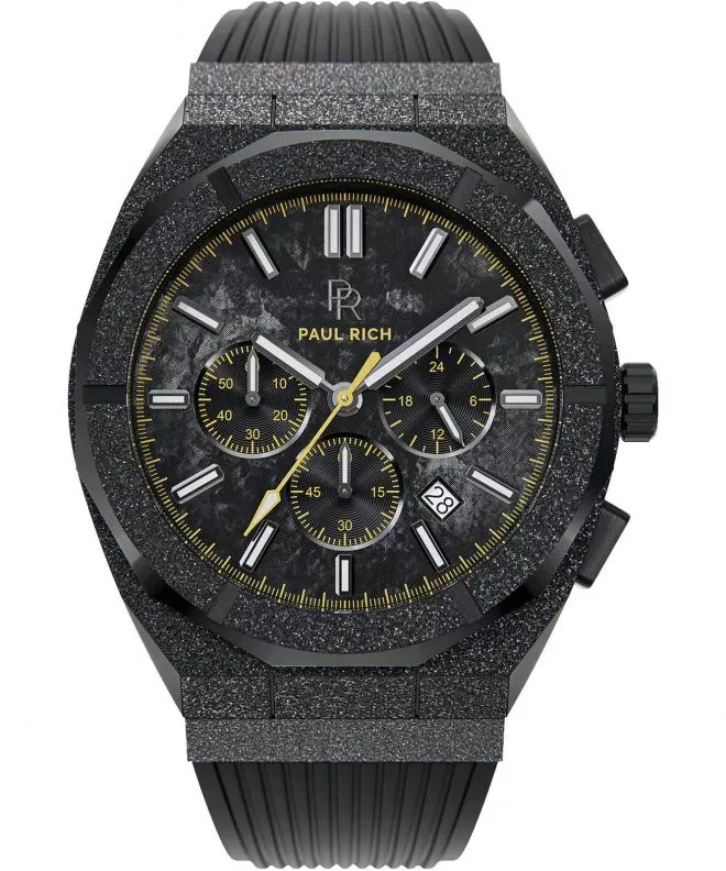Годинник Чоловічий Paul Rich Motorsport Frosted Carbon Yellow Rubber Limited Edition 658860191439