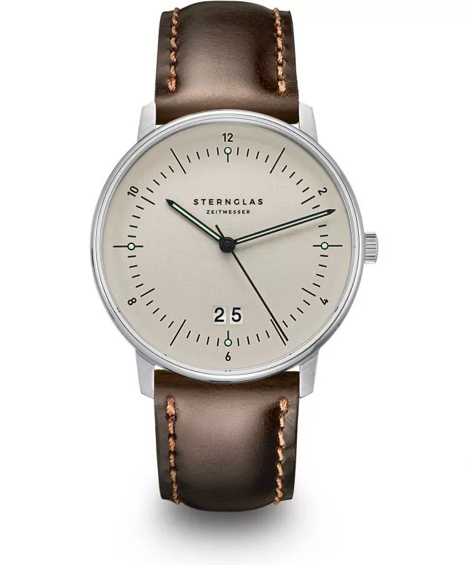 Годинник Чоловічий Sternglas Naos Big Date Alabaster S01-NAG26-BR03