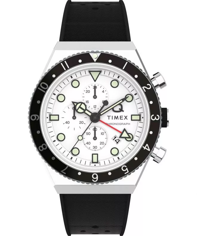 Годинник Чоловічий Timex Q Three Time Zone Chronograph TW2V70100