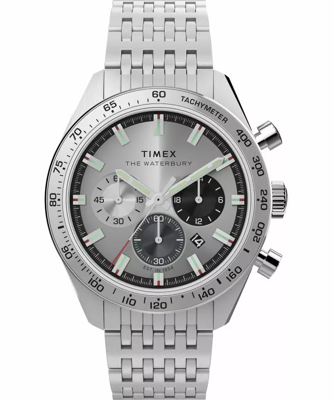 Годинник Чоловічий Timex Waterbury Traditional Chronograph 41Mm Stainless Steel Bracelet Chronograph TW2Y18700