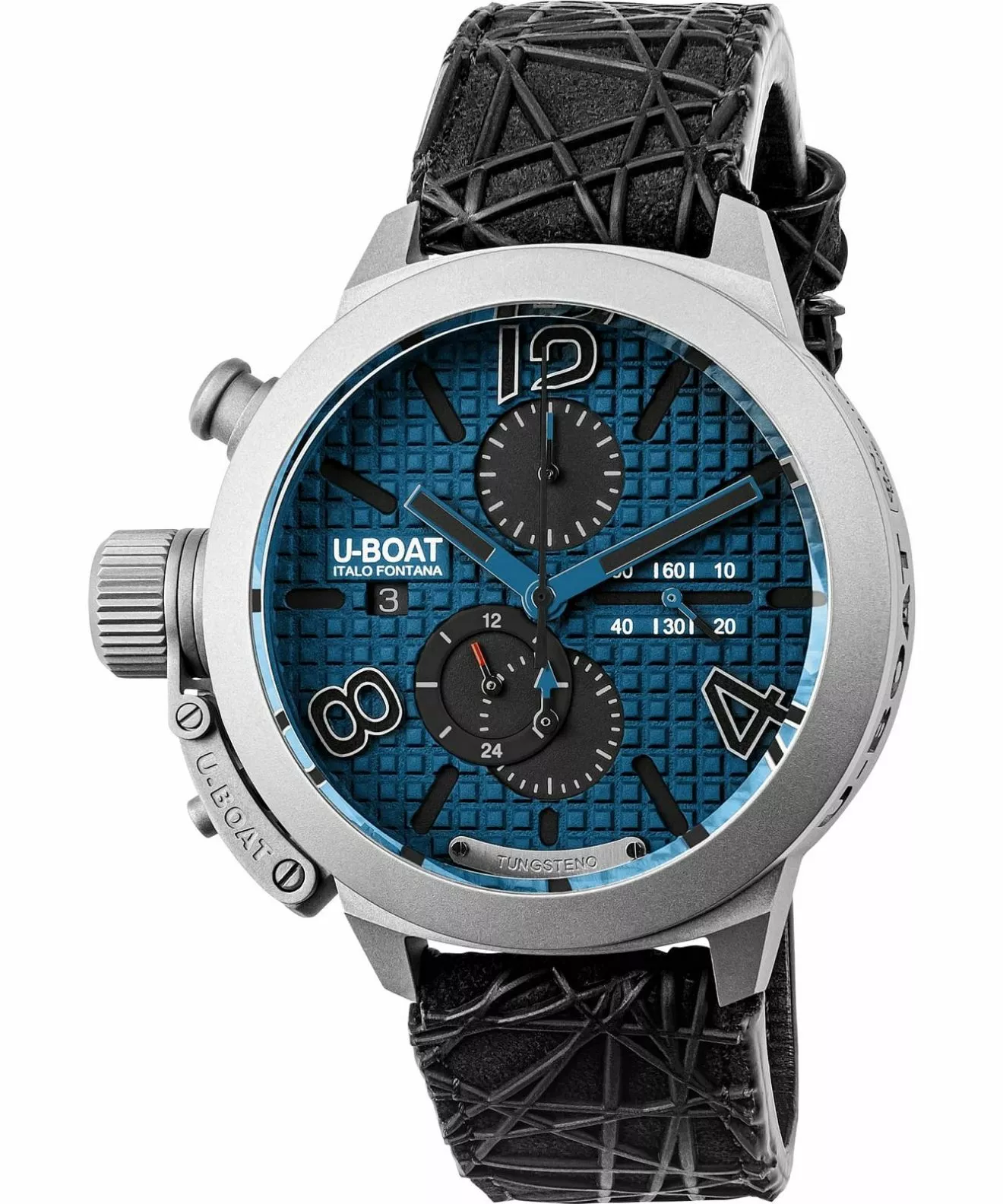 Годинник Чоловічий U-Boat Classico 45 Titanium Tungsten Blue Chronograph Automatic Limited Edition 3003