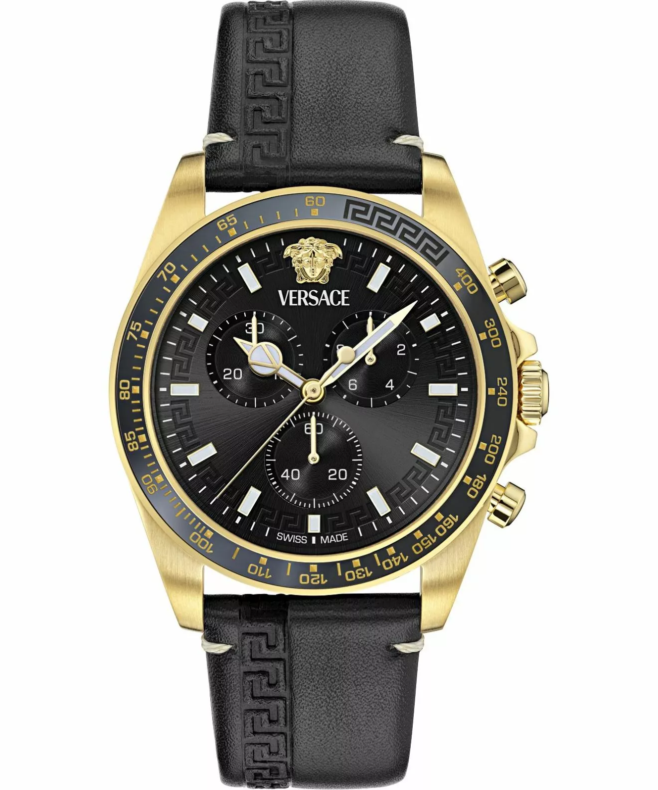 Годинник Чоловічий Versace Greca Chronograph Wave VE0H00225
