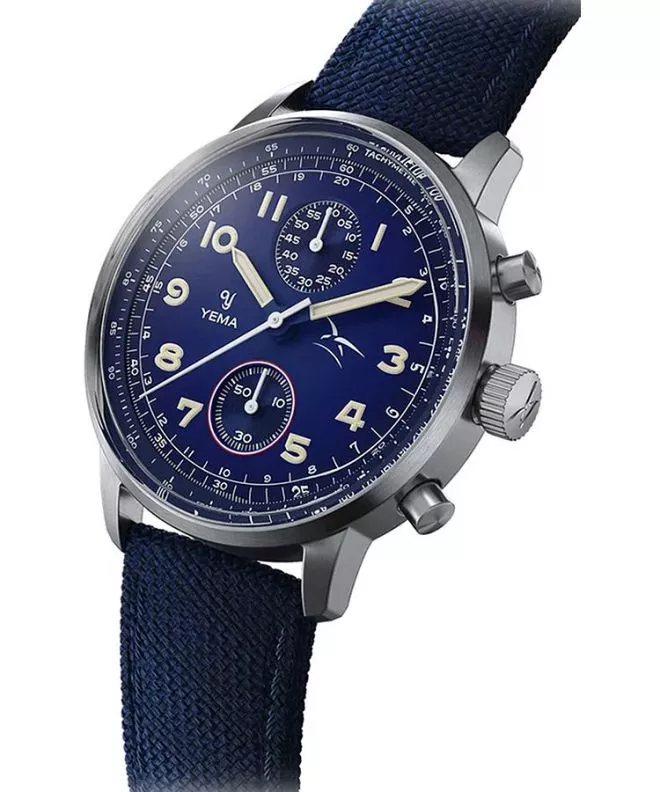 Годинник Чоловічий Yema Flygraf Bi-Compax French Air Force Chronograph YMHF1582AA-GG