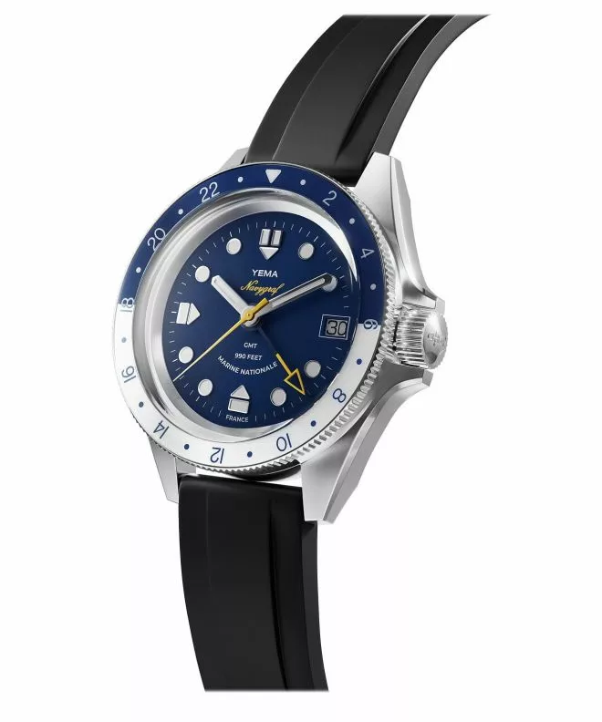 Годинник Чоловічий Yema Navygraf Marine Nationale Automatic GMT YNAV23MN-GRBS (YNAV23MN-ARBS)