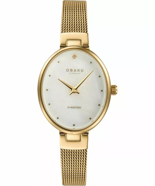 Годинник Жіночий Obaku Oval Diamond V312LXGWMG