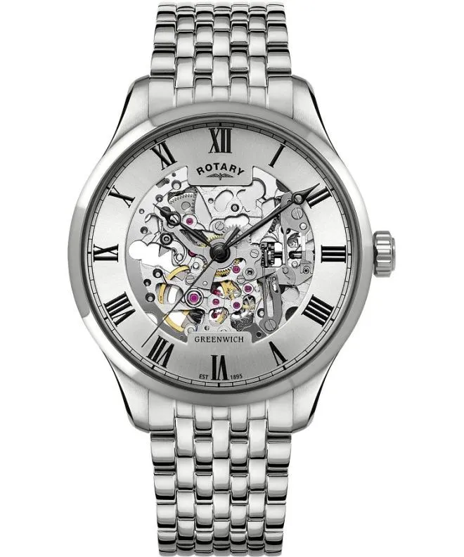 Годинник Чоловічий Rotary Greenwich Automatic Skeleton GB02940/06