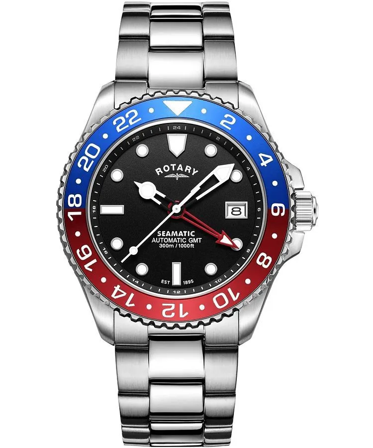 Годинник Чоловічий Rotary Seamatic GMT Automatic GB04378/95