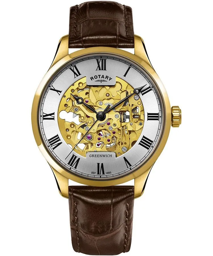 Годинник Чоловічий Rotary Greenwich Automatic Skeleton GS02941/03