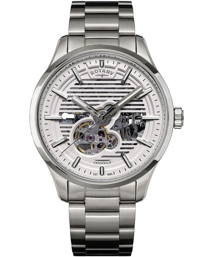 Годинник Чоловічий Rotary Greenwich Automatic Skeleton RGB10073/01