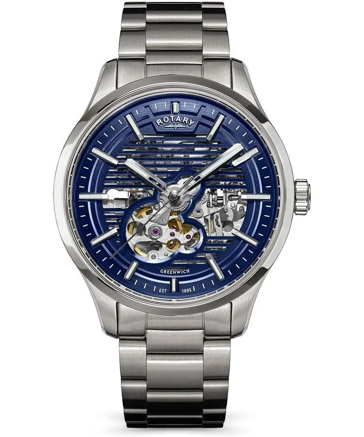Годинник Чоловічий Rotary Greenwich Automatic Skeleton RGB10073/05