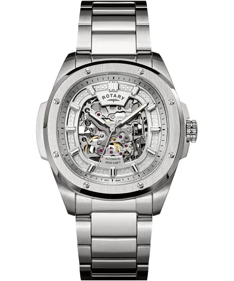 Годинник Чоловічий Rotary Apex100 Automatic Skeleton RGB10079/06