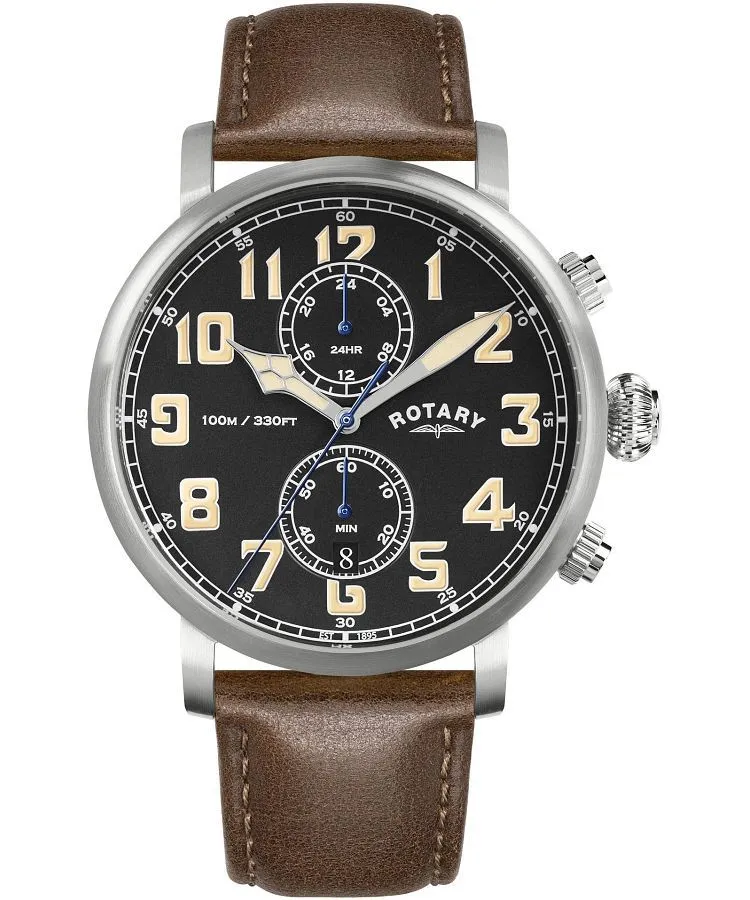 Годинник Чоловічий Rotary Heritage Pilot Chronograph RGS10000/04
