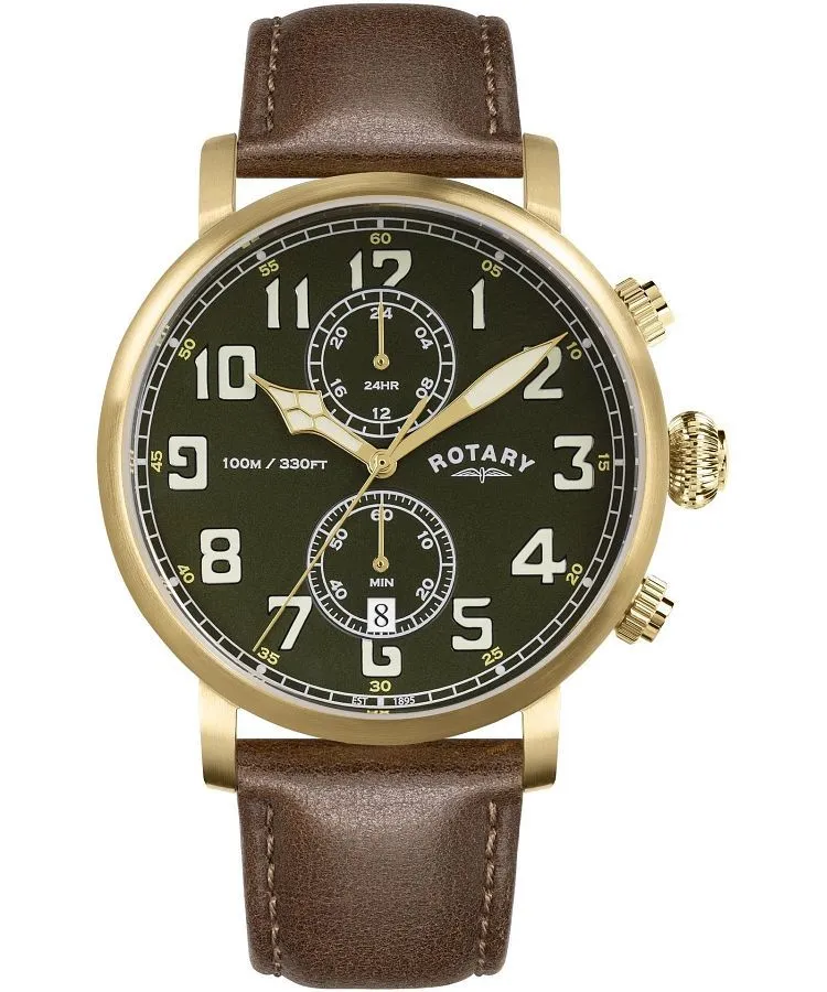 Годинник Чоловічий Rotary Heritage Pilot Chronograph RGS10002/24