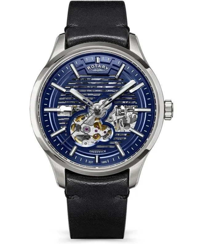 Годинник Чоловічий Rotary Greenwich Automatic Skeleton RGS10077/05