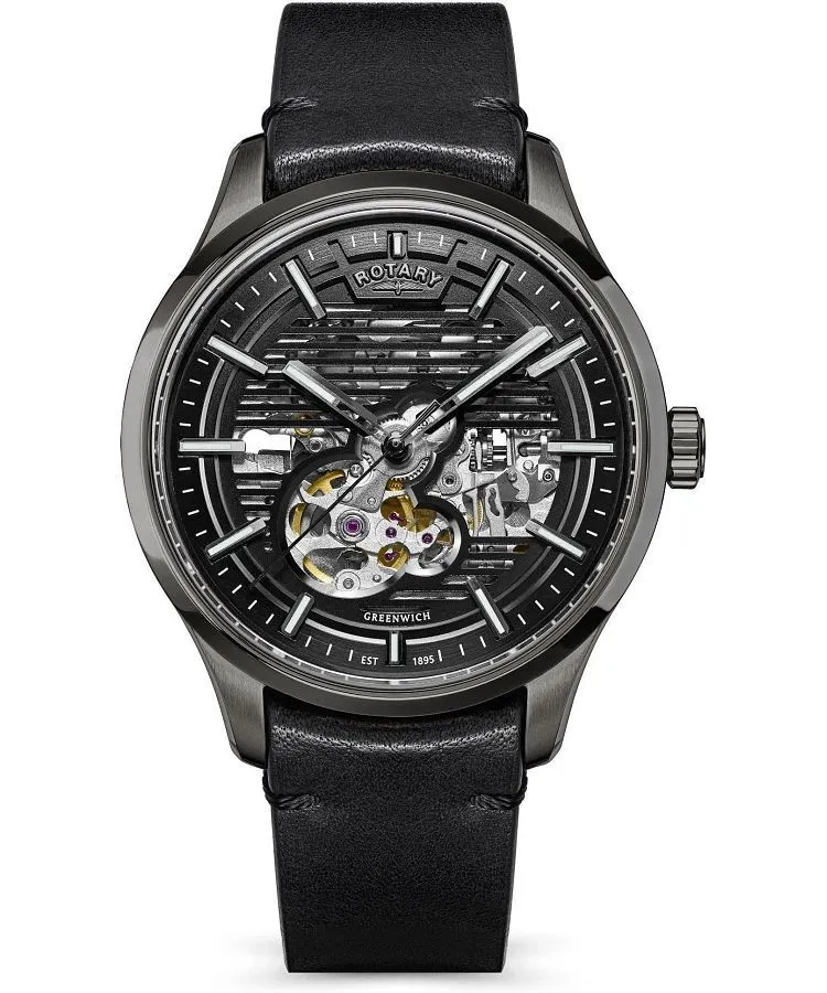 Годинник Чоловічий Rotary Greenwich Automatic Skeleton RGS10078/04