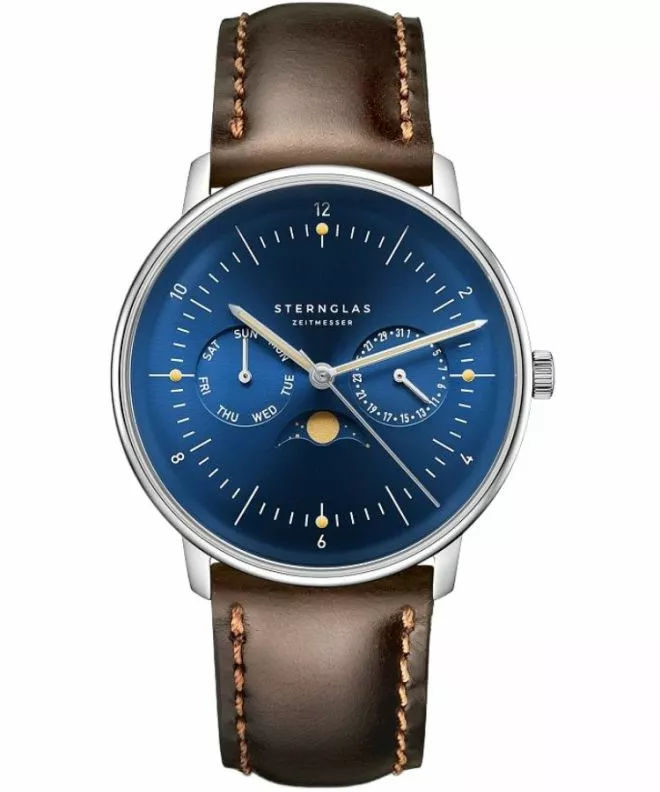 Годинник Чоловічий Sternglas Naos Moonphase S01-NM06-BR03