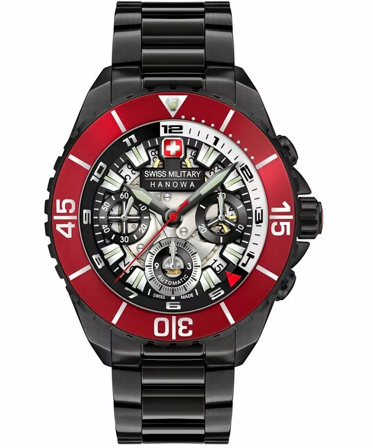 Годинник Чоловічий Swiss Military Hanowa Hans Noll Automatic Chronograph Skeleton 05-5342.13.007