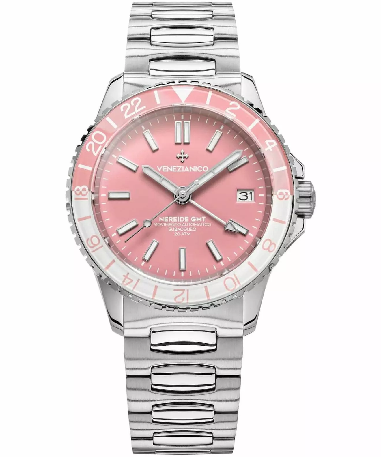Годинник для Жінок і Чоловіків Venezianico Nereide GMT Rosa 3521506C