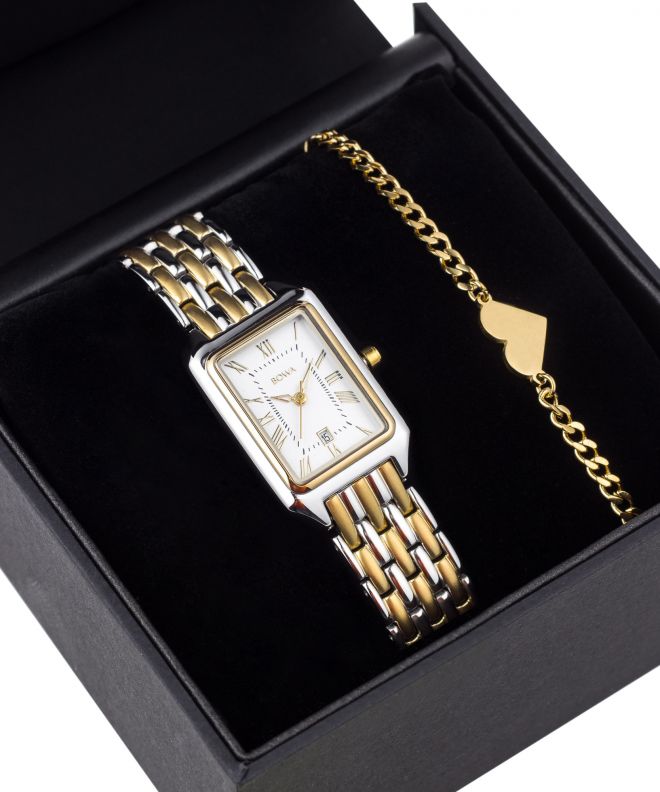 Годинник Жіночий BOWA Barcelona White Silver-Gold Steel 23 Gift Set BC2345-24-148S-419-02