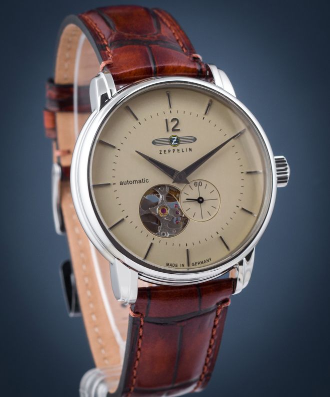 Годинник Чоловічий Zeppelin LZ120 Open Heart Automatic 8166-1