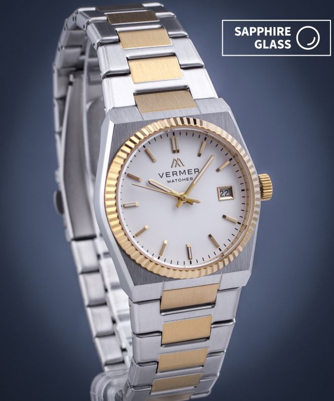 Годинник Жіночий VERMER Caspian Lady White Silver-Gold Steel CS3454-24-2354