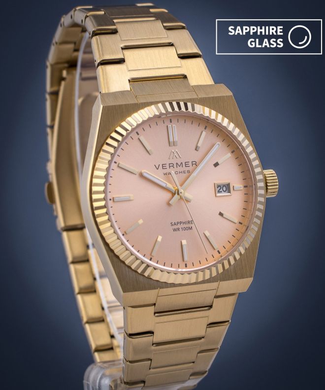 Годинник Чоловічий VERMER Caspian Full Gold Steel CS404-44-274