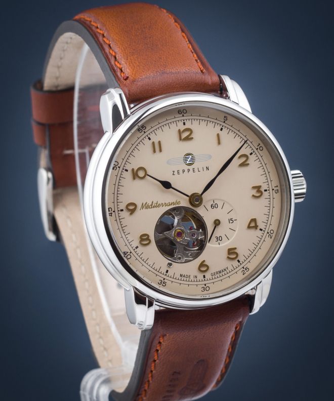Годинник Чоловічий Zeppelin Mediterranee Open Heart Automatic 9666-5